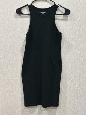 Wild Fable Black Ribbed Sleeveless Midi Dress